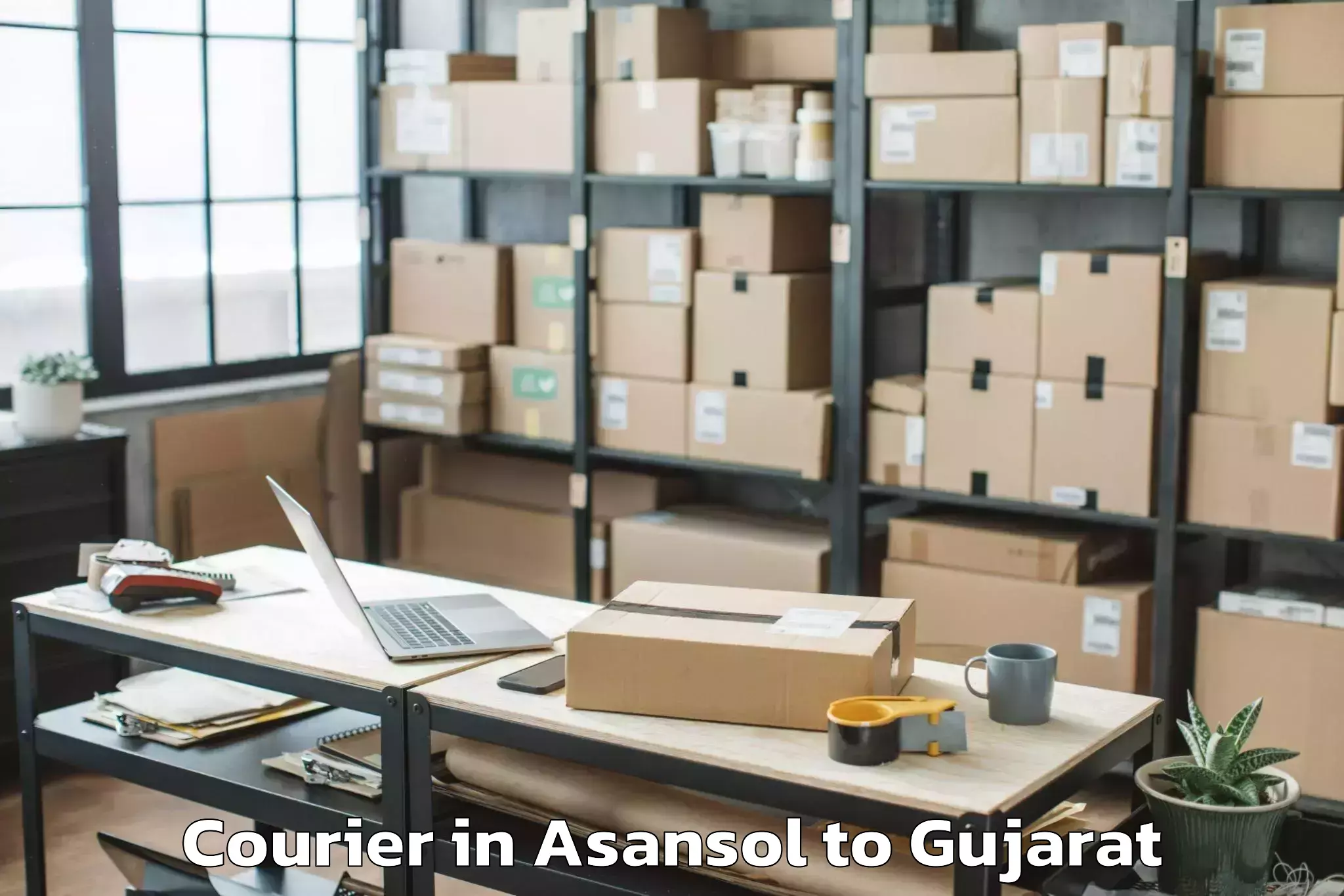 Trusted Asansol to Jetalsar Courier